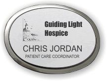 (image for) Guiding Light Hospice Executive Oval Silver Badge